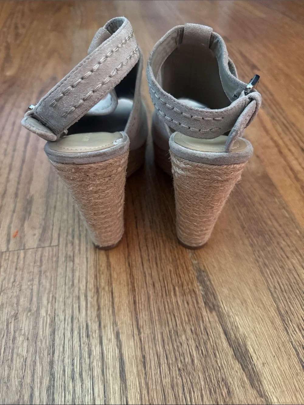 March Fisher Tan Suede/Leather upper Wedge Heels - Size 7.5